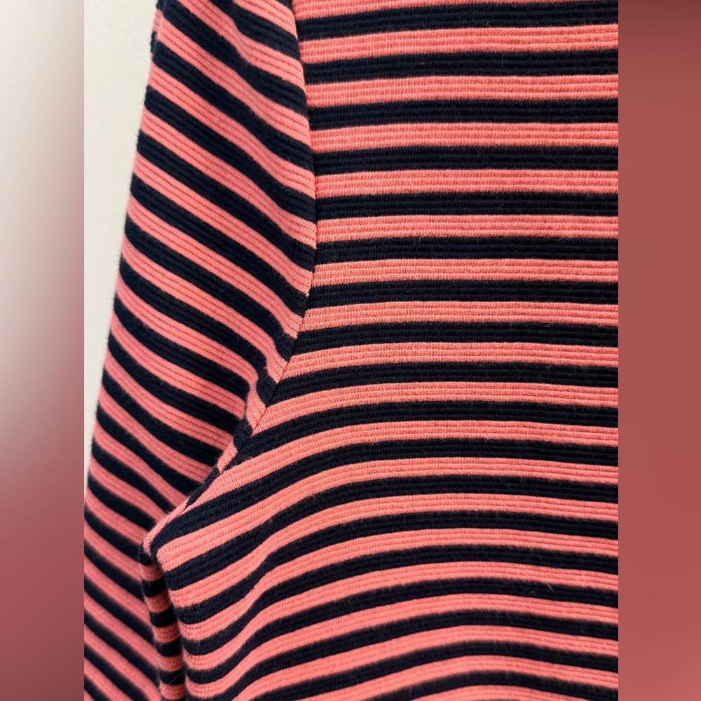 Talbots Striped Boat Neck Top with Sleeve Zippers S - Picture 9 of 9